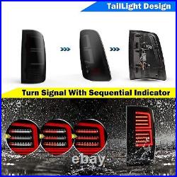Tail Lights Fits 2009-2018 Dodge Ram 1500/2500/3500 LED Sequential Signal Lamps