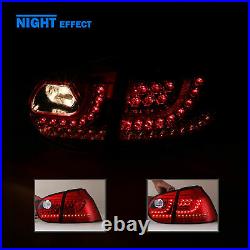 Tail Lights For 06-09 Volkswagen MK5 Golf / GTI / Rabbit LED Chrome Red Rear