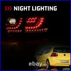 Tail Lights For 06-09 Volkswagen MK5 Golf / GTI / Rabbit LED Chrome Red Rear