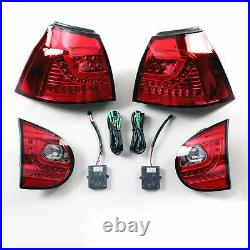 Tail Lights For 06-09 Volkswagen MK5 Golf / GTI / Rabbit LED Chrome Red Rear