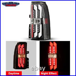 Tail Lights For 15-18 Chevy Tahoe Suburban LED Rear Brake Lamp Black Clear Pair
