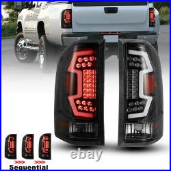 Tail Lights For 2007-2013 Chevy Silverado 1500 2500 3500 Sequential LED Lamp