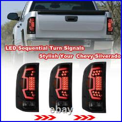 Tail Lights For 2007-2013 Chevy Silverado 1500 2500 3500 Sequential LED Lamp