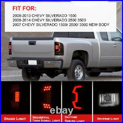 Tail Lights For 2007-2013 Chevy Silverado 1500 2500 3500 Sequential LED Lamp