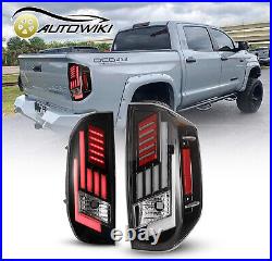 Tail Lights For 2014-2021 Toyota Tundra LED Sequential Signal Brake Lamps Clear