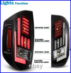 Tail Lights For 2014-2021 Toyota Tundra LED Sequential Signal Brake Lamps Clear