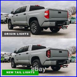 Tail Lights For 2014-2021 Toyota Tundra LED Sequential Signal Brake Lamps Clear