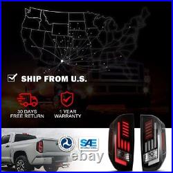 Tail Lights For 2014-2021 Toyota Tundra LED Sequential Signal Brake Lamps Clear