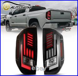 Tail Lights For 2014-2021 Toyota Tundra LED Sequential Signal Brake Lamps Clear