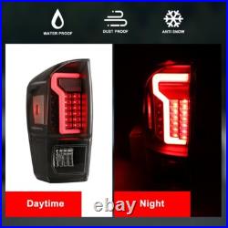 Tail Lights For 2016-2023 Toyota Tacoma LED Signal Black Clear Rear Taillamps