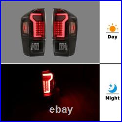 Tail Lights For 2016-2023 Toyota Tacoma LED Signal Black Clear Rear Taillamps