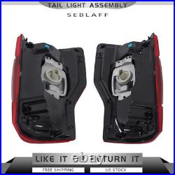 Tail Lights For 2020-2022 Ford F250 LED with Blind Spot Red Clear Left+Right Side