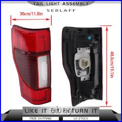 Tail Lights For 2020-2022 Ford F250 LED with Blind Spot Red Clear Left+Right Side