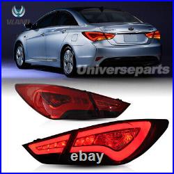 Tail Lights LED For 2011-2014 Hyundai Sonata Brake Smoke Lens Lightbar LH+RH