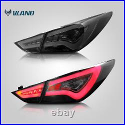 Tail Lights LED For 2011-2014 Hyundai Sonata Brake Smoke Lens Lightbar LH+RH