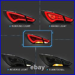 Tail Lights LED For 2011-2014 Hyundai Sonata Brake Smoke Lens Lightbar LH+RH