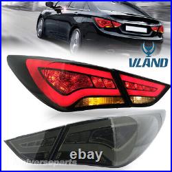 Tail Lights LED For 2011-2014 Hyundai Sonata Brake Smoke Lens Lightbar LH+RH