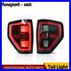 Tail Lights Pair for 2009-2014 Ford F150 F-150 Black Clear LED Pickup Brake Lamp