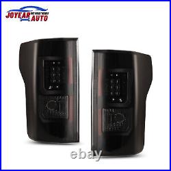 Tail Lights for 2015-2017 Ford F-150 Black Smoke LED Brake Rear Driving Lamps