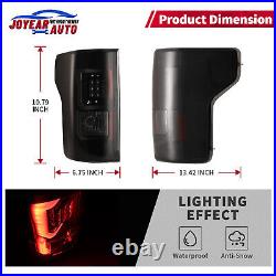 Tail Lights for 2015-2017 Ford F-150 Black Smoke LED Brake Rear Driving Lamps
