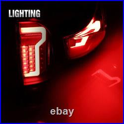 Tail Lights for 2016-2023 Toyota Tacoma Turn Signal LED Rear Black Clear Set