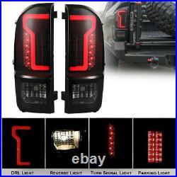 Tail lights 2016-2021 For Toyota Tacoma LED Rear Lamps Assembly Black Smoke