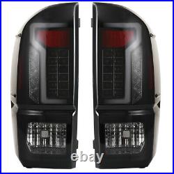 Tail lights 2016-2021 For Toyota Tacoma LED Rear Lamps Assembly Black Smoke