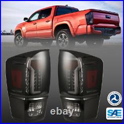 Tail lights 2016-2021 For Toyota Tacoma LED Rear Lamps Assembly Black Smoke