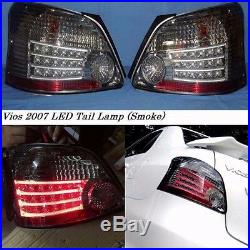 Toyota Vios Yaris Sedan Belta Soluna LED Tail Light Lamp SMOKE 2007 2008 2012 09