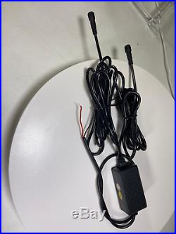 Two 5ft Spiral LED Whip Light Antenna Flag UTV ATV for Can Am Polaris RZR 1000