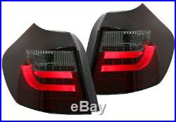 Ultra BMW 1 Series 04-06 Red & Smoked LED Light Bar Rear Back Tail Lights Lamps