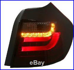 Ultra BMW 1 Series 04-06 Red & Smoked LED Light Bar Rear Back Tail Lights Lamps