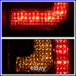 Update Style Black Smoke 2007-2014 Chevy Suburban Tahoe LED Tube Tail Lights
