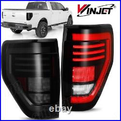 Upgrade LED Smoked Tail Lights For 2009-2014 Ford F-150 F150 Pickup Sequential
