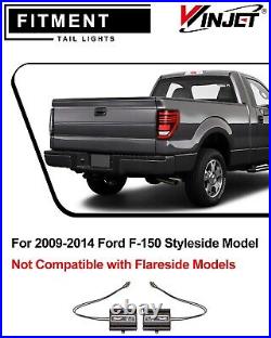 Upgrade LED Smoked Tail Lights For 2009-2014 Ford F-150 F150 Pickup Sequential