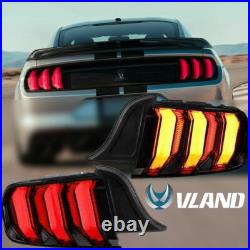 VLADN LED Tail lights Smoke Lens lamp For 2015-2021 Ford Mustang US/Euro Model