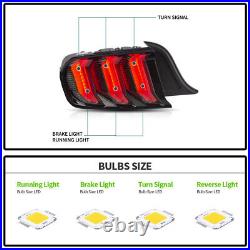 VLADN LED Tail lights Smoke Lens lamp For 2015-2021 Ford Mustang US/Euro Model