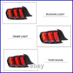 VLADN LED Tail lights Smoke Lens lamp For 2015-2021 Ford Mustang US/Euro Model