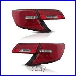 VLAND 2 LED Red Tail Lights Fit For Toyota Camry 2012-2014 Rear Lamp Assembly