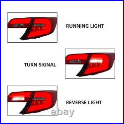 VLAND 2 LED Red Tail Lights Fit For Toyota Camry 2012-2014 Rear Lamp Assembly