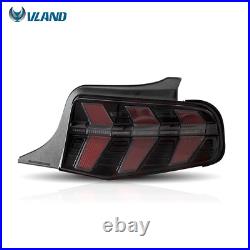 VLAND 7-Modes LED Tail Lights Sequential Amber Signal For 2010-2012 Ford Mustang