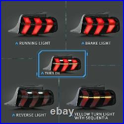 VLAND 7-Modes LED Tail Lights Sequential Amber Signal For 2010-2012 Ford Mustang