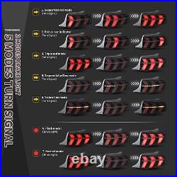 VLAND 7-Modes LED Tail Lights Sequential Amber Signal For 2010-2012 Ford Mustang