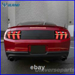 VLAND 7-Modes LED Tail Lights Sequential Amber Signal For 2010-2012 Ford Mustang