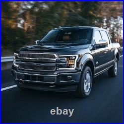 VLAND Black Headlights+Clear Tail lights For Ford F-150 2018-20 LED Lampa 2pair