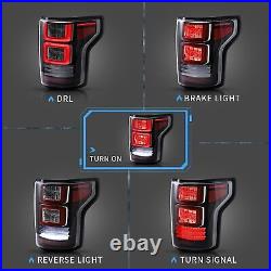VLAND Black Headlights+Clear Tail lights For Ford F-150 2018-20 LED Lampa 2pair