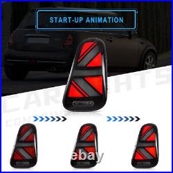 VLAND Clear LED Rear Tail Lights For 2001-2006 Mini Cooper R50 R52 R53 withStartup