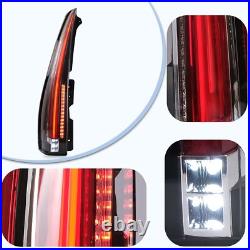 VLAND Clear LED Tail Lights For 2007-2014 Cadillac Escalade/ESV Rear Lamps