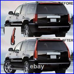 VLAND Clear LED Tail Lights For 2007-2014 Cadillac Escalade/ESV Rear Lamps