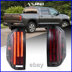 VLAND Clear LED Tail Lights For 2014-2021 Toyota Tundra WithAnimation&Sequential